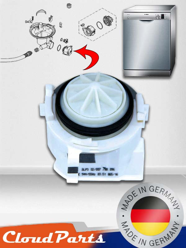 Bosch -Siemens-Profilo Bulaşık Makineleri ile uyumlu Tahliye Pompası (uyumluluğunu sorunuz)