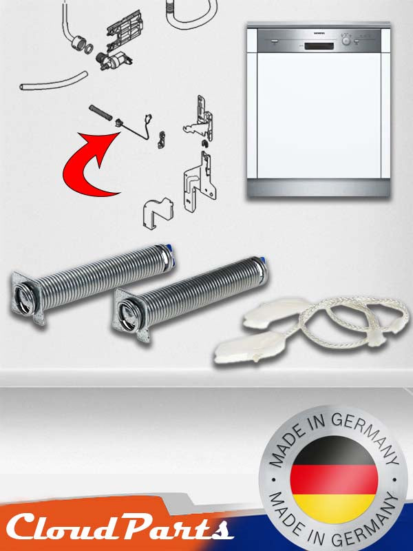 Bosch Siemens Profilo Bulaşık Makineleri ile uyumlu Kapak Menteşe İpi - Tamir Seti (uyumluluğunu sorunuz)