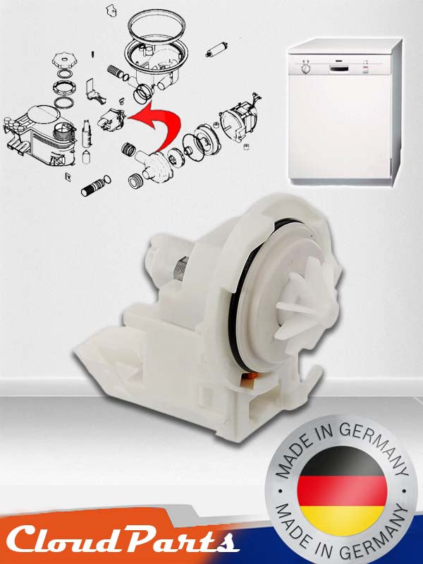 Siemens Bulaşık Makineleri ile uyumlu Tahliye Pompası (uyumluluğunu sorunuz)