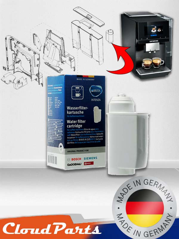 Siemens Kahve Espresso Makineleri ile uyumlu Brita Su Filtresi Bosch (uyumluluğunu sorunuz)