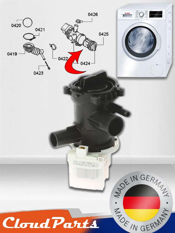 Bosch/Siemens/Profilo Çamaşır Makineleri ile uyumlu Tahliye Pompası (uyumluluğu sorunuz)