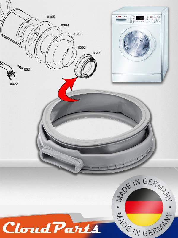 Bosch/Siemens/Profilo Çamaşır Makineleri ile uyumlu Körük Lastiği (uyumluluğu sorunuz)