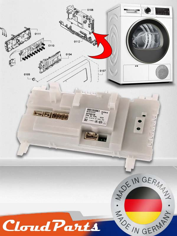 Bosch/Siemens/Profilo Çamaşır Makineleri ile uyumlu Güç Modülü - Yazılımsız - (uyumluluğu sorunuz)