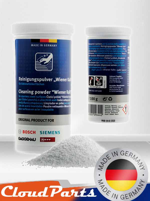 Bosch – Siemens – Gaggenau Paslanmaz Çelik Yüzeyler İçin Temizleme Tozu
