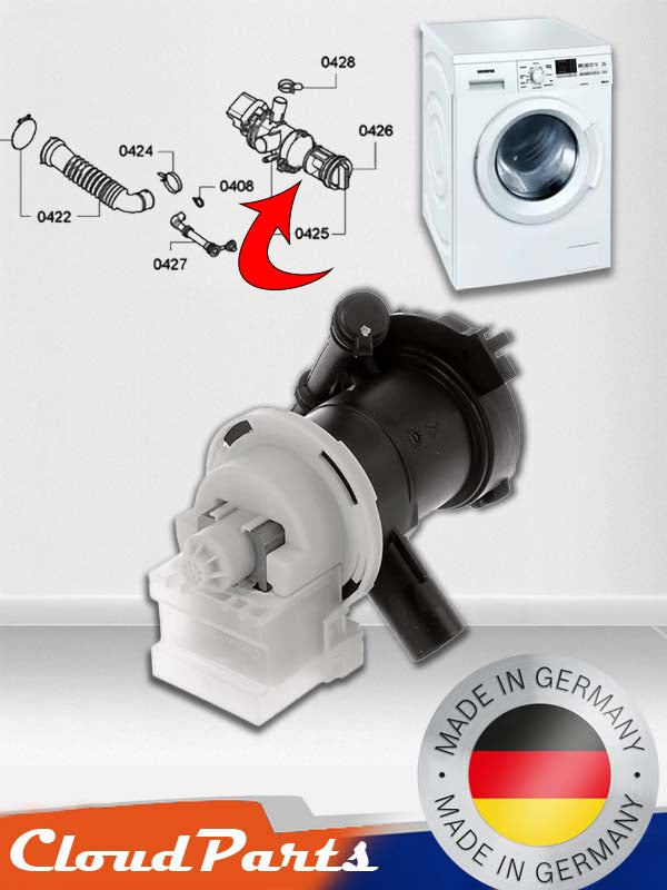 Bosch/Siemens/Profilo Çamaşır Makineleri ile uyumlu Tahliye Pompası (uyumluluğu sorunuz)