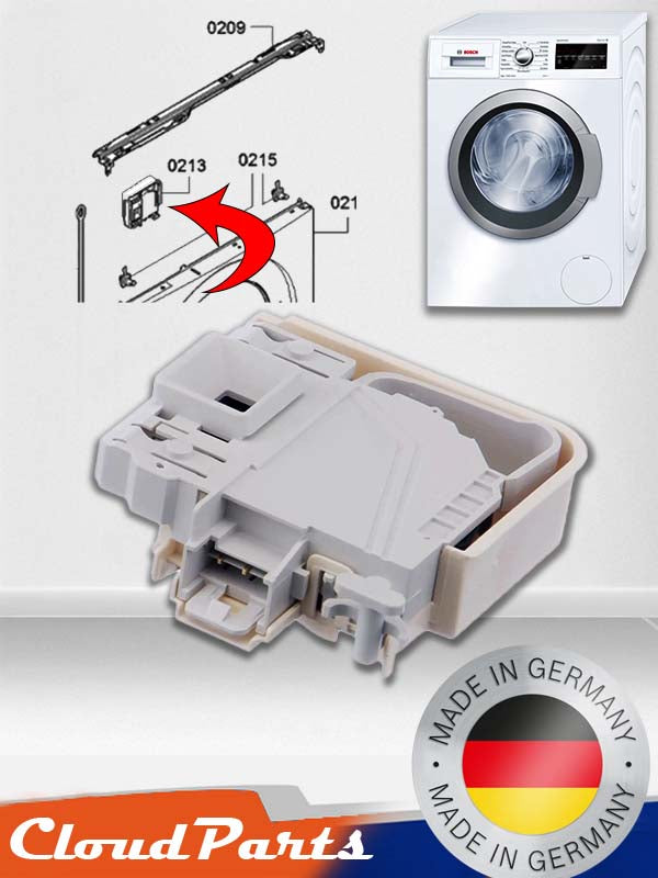 Bosch/Siemens/Profilo Çamaşır Makineleri ile uyumlu Elektriksel Kapak Kilidi (uyumluluğu sorunuz)