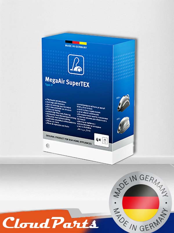 Bosch/Siemens/Profilo Elektrikli süpürgeleri ile uyumlu Kağıt Toz Torbası P Tipi - 4 kağıt torba ve 1 mikrofiltre (uyumluluğu sorunuz)