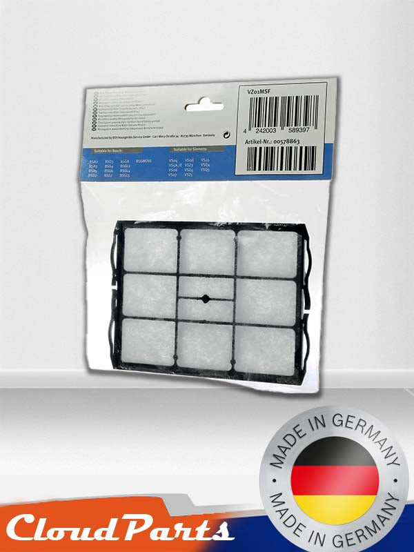 Bosch/Siemens/Profilo Elektrikli süpürgeleri ile uyumlu Motor Koruyucu Filtre (uyumluluğu sorunuz)